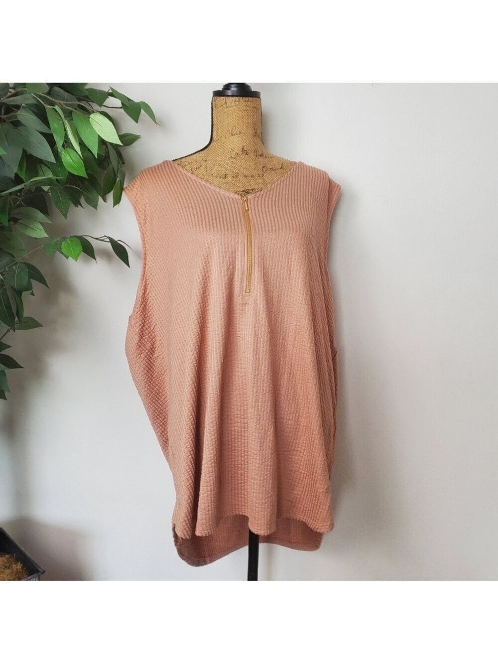 Lularoe Rachael Sleeveless Shirt Terracotta Womens 3XL